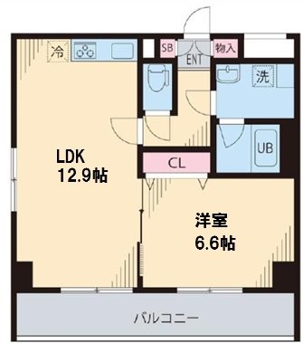 クレストヒル桃ケ丘 508号室 間取り