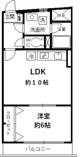 ローズガーデン 1003号室 間取り