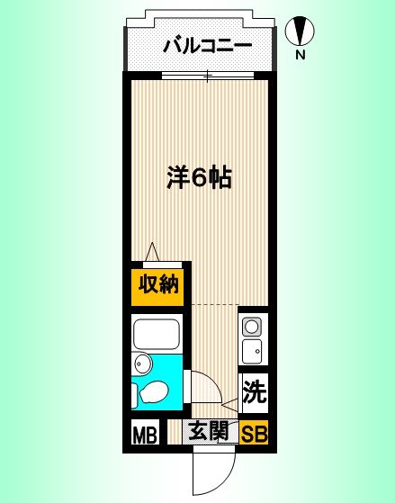 ライフポイント方南町 204号室 間取り