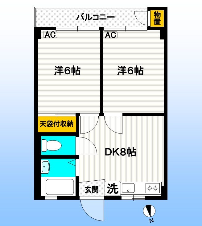 コーポ橘 304号室 間取り