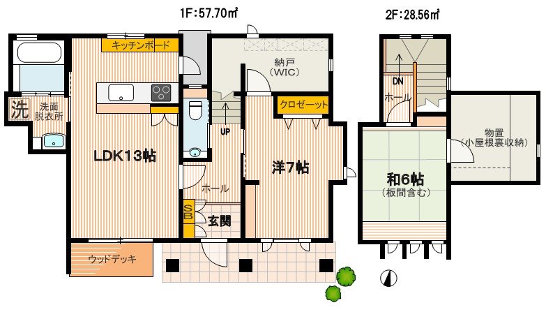 Ｍ-ＣＡＳＡ Ｅ号室 間取り