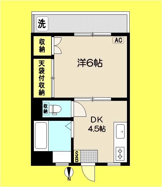 サクセスコーポラス 207号室 間取り