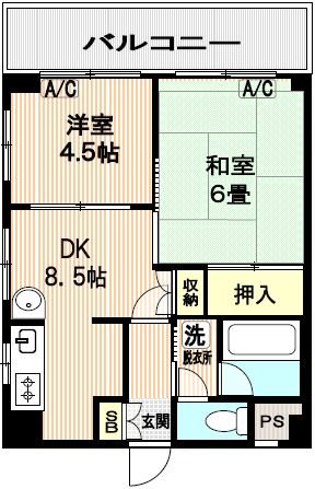 サンローゼ津田第三 202号室 間取り