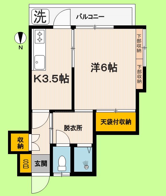 中村アパート 202号室 間取り