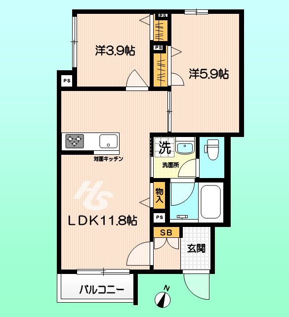 フルーレット 間取り図