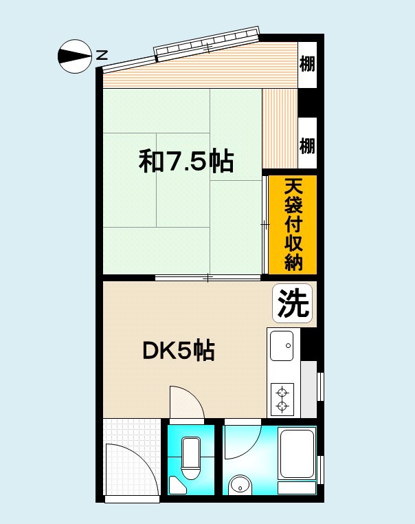 手塚ビル  203号室 間取り