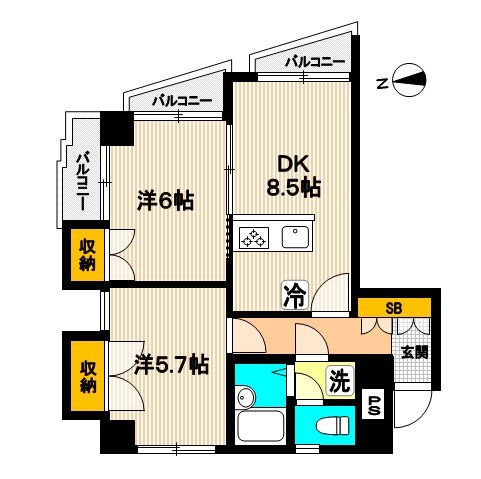 メゾン・ミヤビ 403号室 間取り