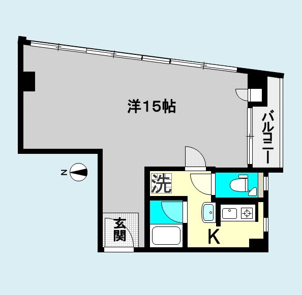 手塚ビル  501号室 間取り