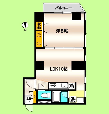 オースミビル 503号室 間取り