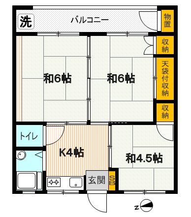 古町マンション 201号室 間取り