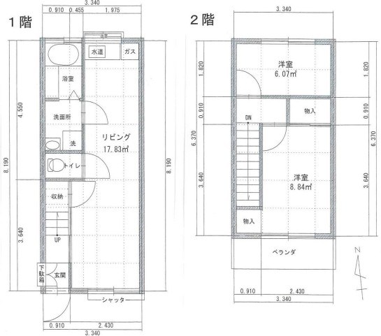 中野区中央４丁目貸家 間取り