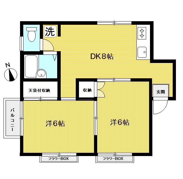 ノイエスハウゼス 102号室 間取り