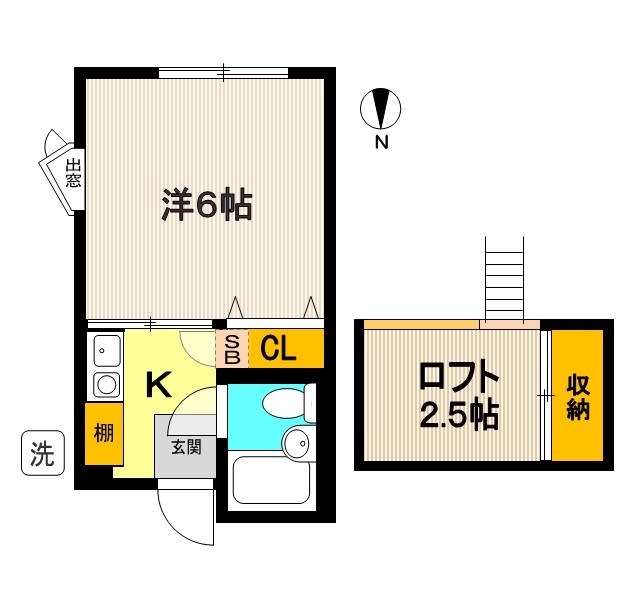 グリーンパレス 101号室 間取り