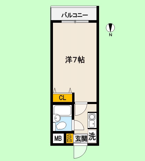 カオパレスＮＯ.20 105号室 間取り
