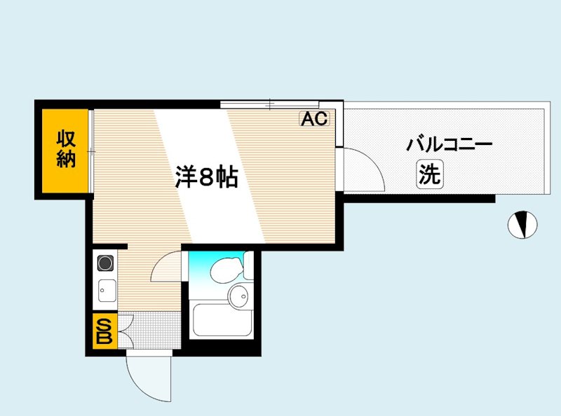 Ｃ－ＣＯＭ 307号室 間取り