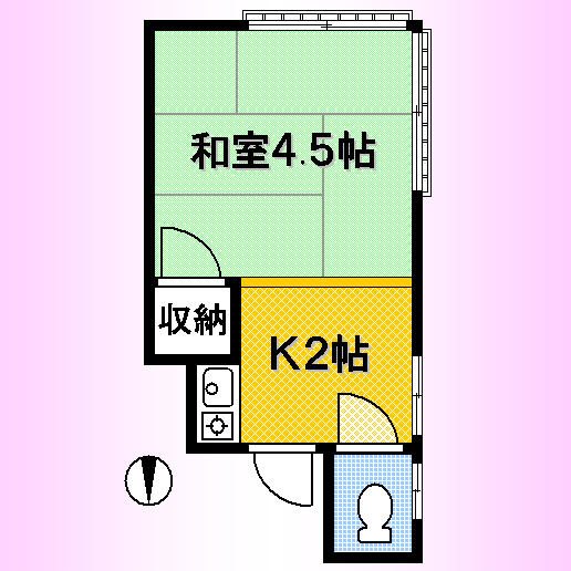 森山荘 202号室 間取り