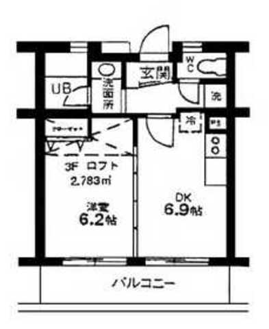 ロードアンドスカイ 305号室 間取り