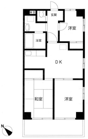マノワール溝口 206号室 間取り