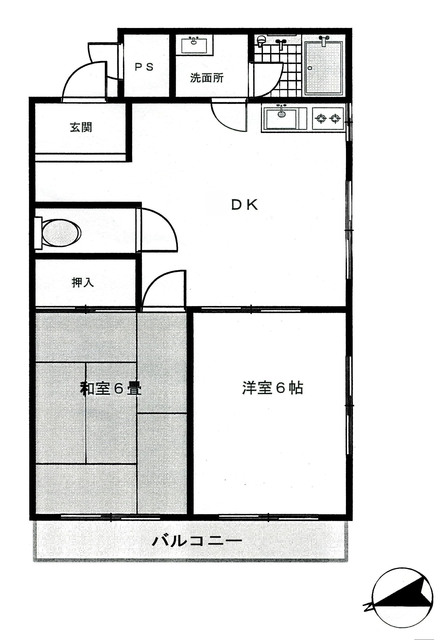 ラベンダーハイツ 201号室 間取り
