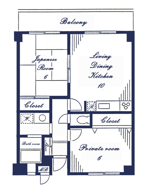 アダージオ２１ 304号室 間取り