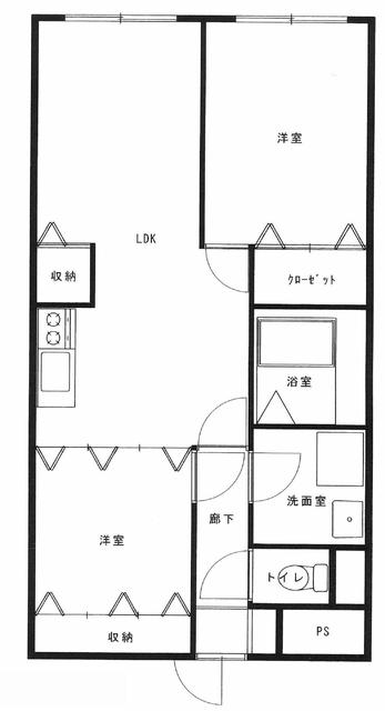 ウィンパレス溝口 302号室 間取り