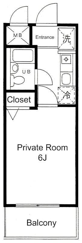グレース野川 108号室 間取り