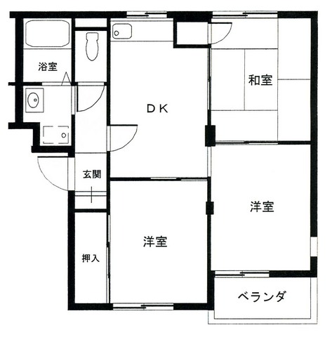 サンハイツフジ A102号室 間取り