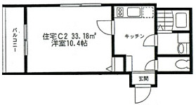 サンテルフィナ 403号室 間取り