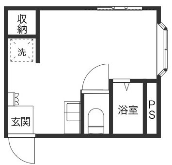 ドムス玉川 101号室 間取り