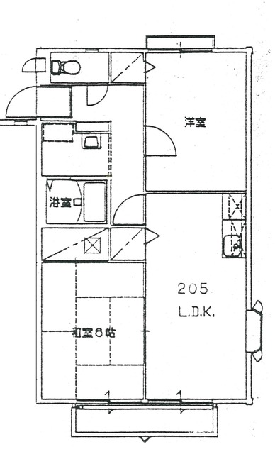 ファミール溝口 105号室 間取り