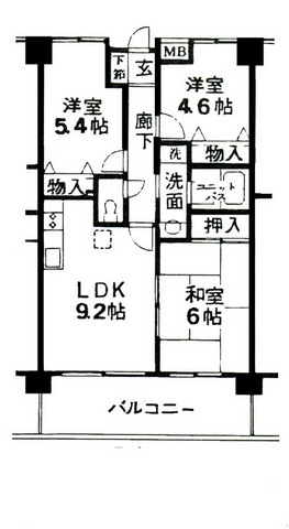 フォレストグリーン 702号室 間取り