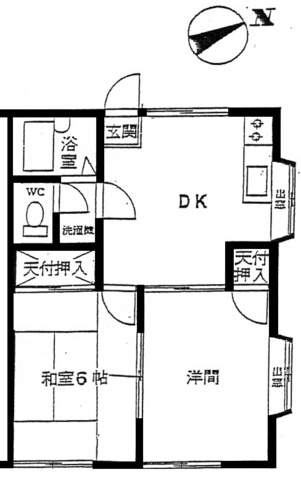 ホワイトハイツ 105号室 間取り