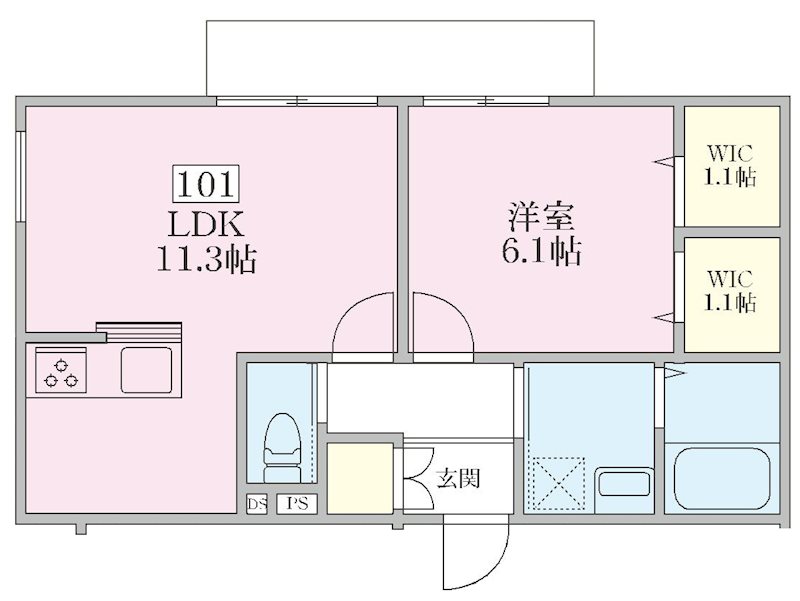 Kanoa(カノア) 101号室 間取り