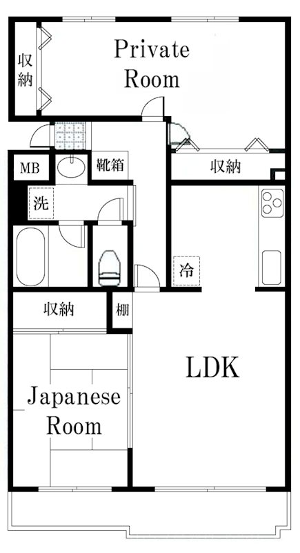グランドゥール宮崎台 306号室 間取り