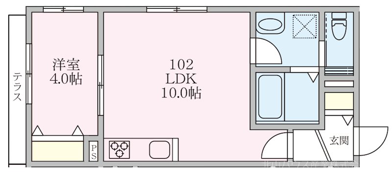 Seres Promenade（セレスプロムナード） 102号室 間取り