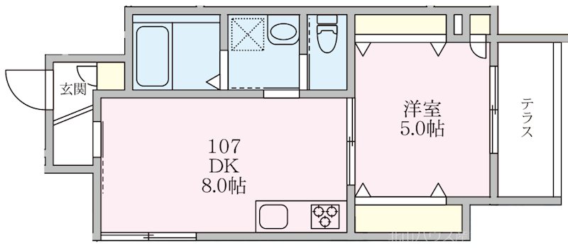 Seres Promenade（セレスプロムナード） 107号室 間取り