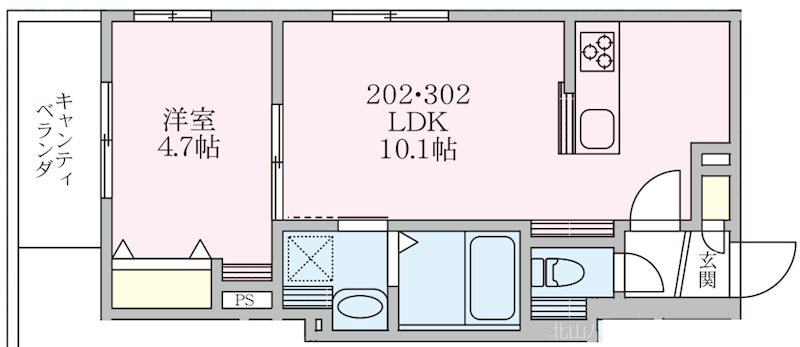 Seres Promenade（セレスプロムナード） 302号室 間取り