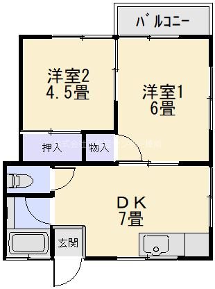 コーポ赤塚B 間取り