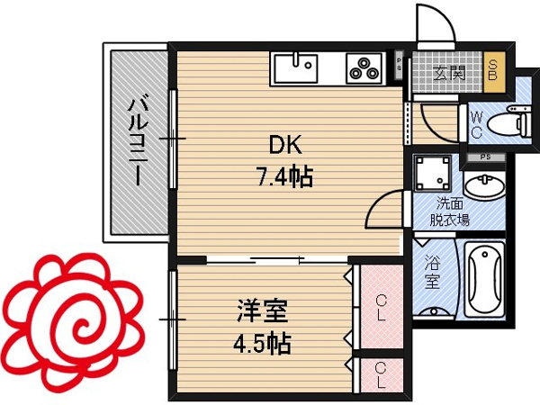 クリエオーレ鴻池徳庵町 間取り