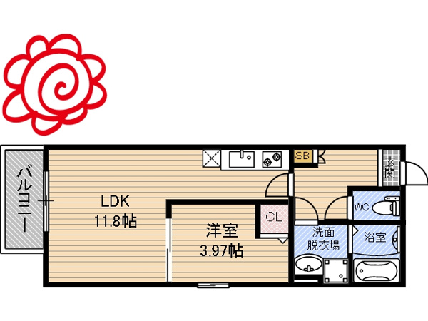 IoTアパートメント徳庵 間取り