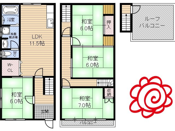 今津北５丁目テラスハウス 間取り