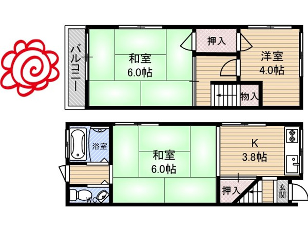今津南４丁目テラスハウス 間取り