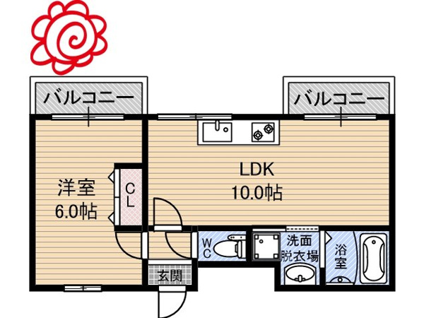 スギタ今福3号ハイツ 間取り