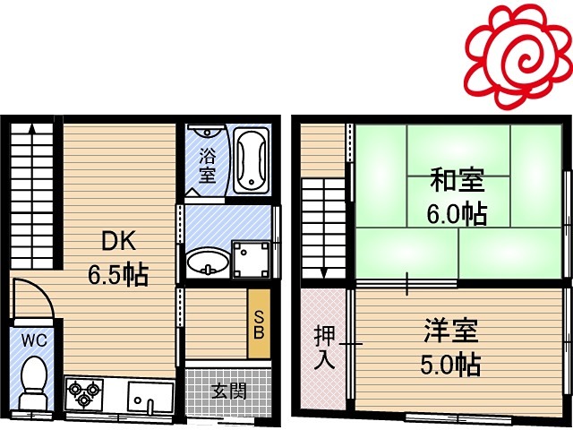 放出東2丁目テラスハウス 間取り