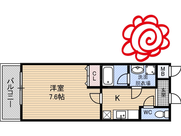 フジパレスえんじゅ 間取り