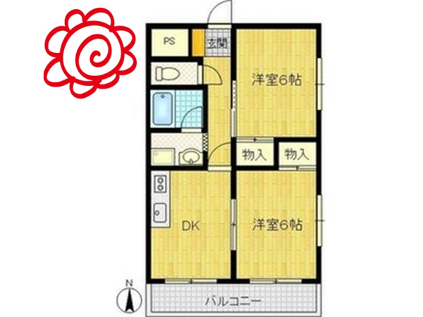 サンハイツ高井田 間取り