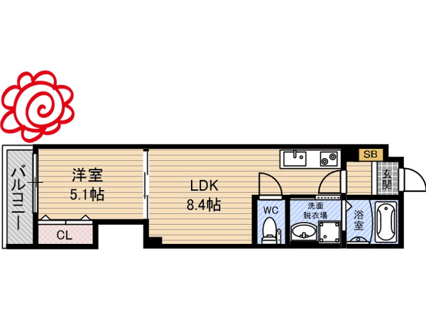 ラモーナ稲田本町 間取り