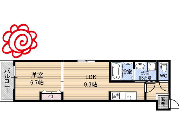 フジパレス森河内東Ⅰ番館 間取り