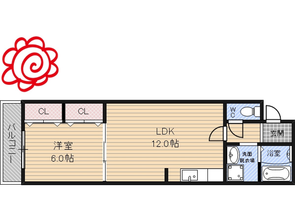 リリーブ一号館 間取り