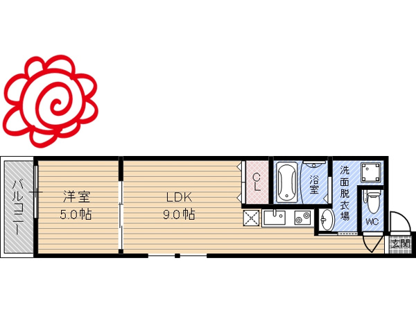 フジパレス鶴見Ⅹ番館 間取り